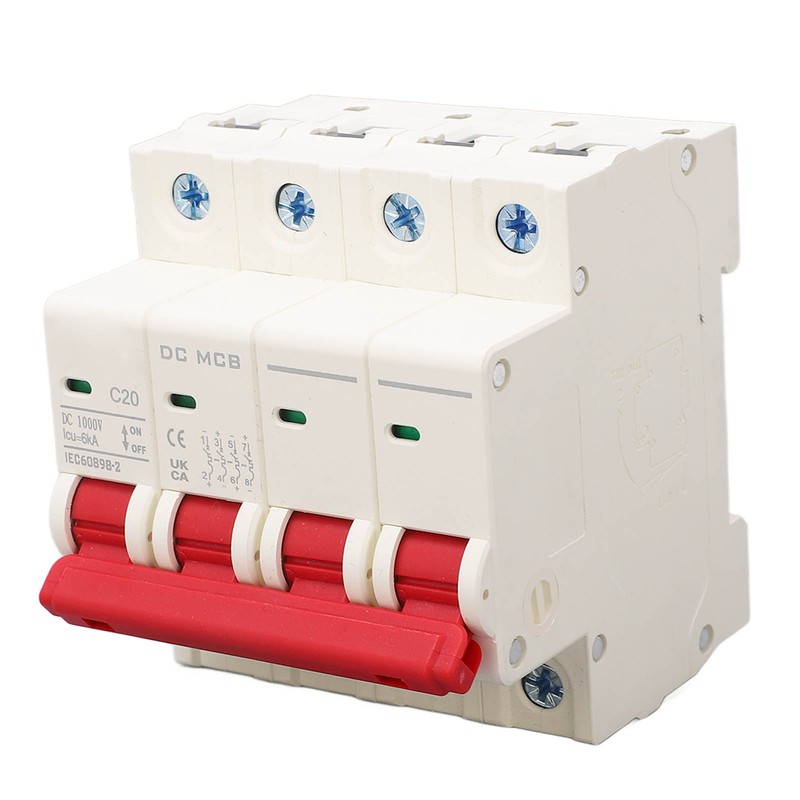 4P Miniature Circuit Breaker DIN Rail Mounting Overload Protection Switch