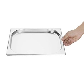Vogue K906 Stainless Steel 1/2 Gastronorm Pan 1.2Ltr/20mm Deep Food Container, Silver