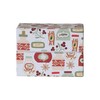 Creative Co-Op, Multicolor Holiday Printed Paper Recipe Box with Cards,