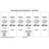 Stainless Steel Domed Pop Rivet Fastener Assortment Kit with Backing