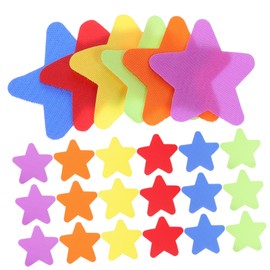 HONMEET 30pcs Color Carpet Mark Stickers Star Shape Educational Puzzle Markers for Classroom Activities Bright Colored Positioning Stickers for Boy Girl Learning and Play