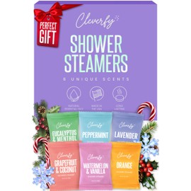 Cleverfy Shower Steamers Aromatherapy – Stocking Stuffers for Teen Girls, Women and Wife – Christmas Gifts for Teens and Women – White Elephant Gifts for Adults – 6 Tablets
