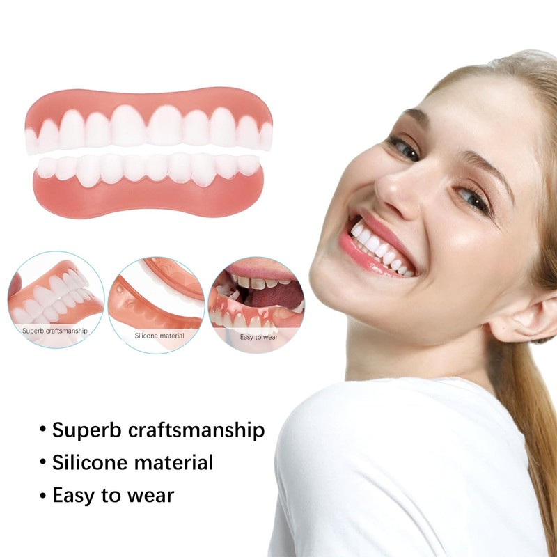 2 Pairs of False Teeth Veneers, Veneer Teeth Cosmetic Tooth