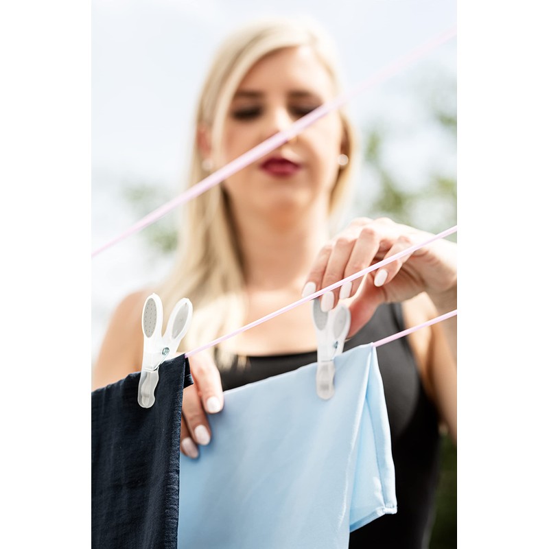 Lengenstein® 48 Plastic Clothes Pegs in Grey Premium Clothes Pegs