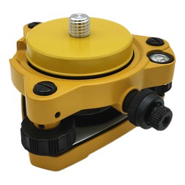 VQP Tribrach with Optical Plummet and Fixed Adapter Carrier, Optical Plummet Adapter with 5/8x11 Thread Mount Screw for Total Station GPS Land Surveying Tool, Yellow