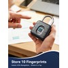 NexusLab Smart Fingerprint Padlock with TUYA App Control, IP67 Waterproof,