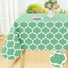 Smiry Rectangle Table Cloth, Waterproof Vinyl Tablecloth with Flannel Backing
