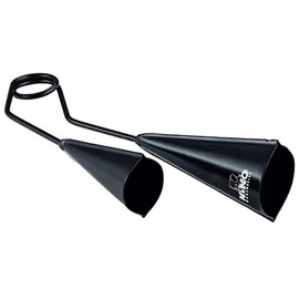 Nino Percussion A-Go-Go Bell Instrument – 2 Bells with Beater – Gift Idea for Children from 4 Years – Wood and Aluminium, Natural (NINO505)