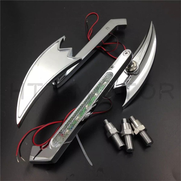 HTTMT Blade Turn signals Running Custom Mirror for Harley softail