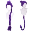 Purple Braided Wig Long Straight Purple Braid Wig for Cosplay