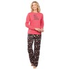 PajamaGram Womens Pajama Sets Cotton - Coffee Pajamas, Pink, Medium