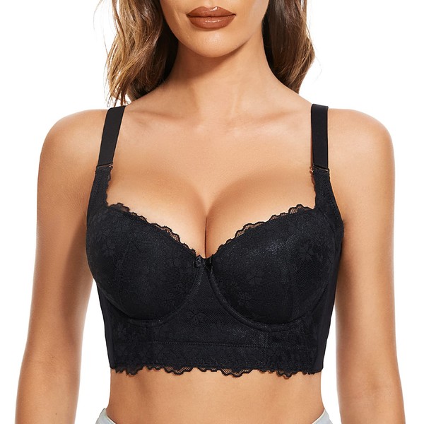 FallSweet Push Up Bras for Women Lace Plus Size Wide