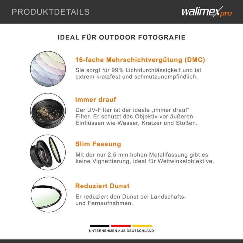 Walimex pro UV Filter Slim Super DMC 95 mm –