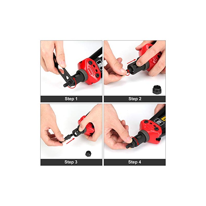 GIANTISAN Rivet Nut Mandrels Set, Including 6-32 8-32 10-32 and