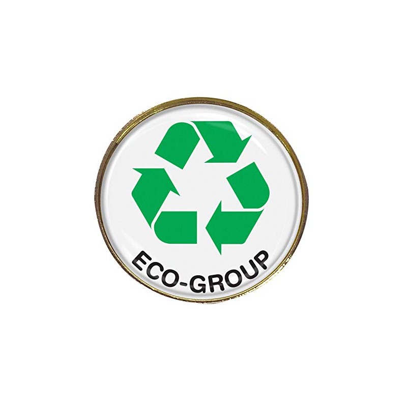 Capricornone Recycling Eco Group 27mm Round School Badge (Gold)