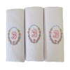 2COZEE Womens/Ladies Embroidered Initials Taschent 3-Pack? CHER with White EM
