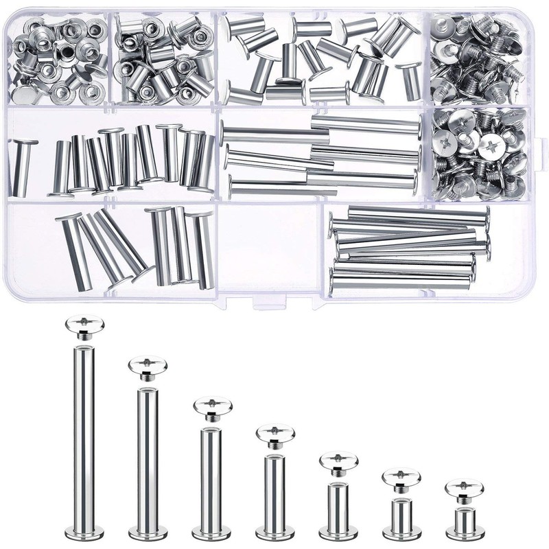 Pangda 80 Set Chicago Binding Screws Assorted Kit 7 Different