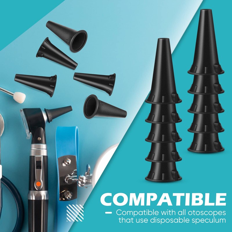 Treela 200 Pcs Otoscope Tips Plastic Disposable Ear Specula Cover