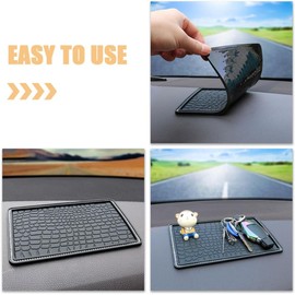 Almohadillas Antideslizantes para Tablero de Auto Diseño Removible y Gemas de Imitación, Pack de 2 Piezas para Accesorios Interiores