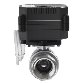 Motorized Ball Valve- 3/4" Stainless Steel Electric Ball Valve with Full Port, 9-24V AC/DC and 2 Wire Auto Return Setup by movafaFH