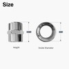 Naiture Brass 1/2 NPT Female Threaded Pipe Fitting Coupling, Chrome