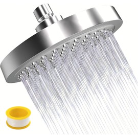 CYILIUEN ABS Rainfall Shower Head 6 Inch G1/2" Universal Connector Bathroom Rain Head Novel Shower Experience