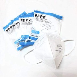 EarSaver Pack of 20 FFP2 Masks, CE Certified Respirator Masks, Individually Packed, EN149:2001+A1:2009 Certified