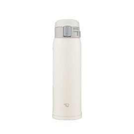 Zojirushi SM-SF48-WM Canteen For Drinking Directly (One Touch Opening), Stainless Steel Mug, 16.2 fl oz (480 ml), Pale White