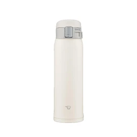 Zojirushi SM-SF48-WM Canteen For Drinking Directly (One Touch Opening), Stainless Steel Mug, 16.2 fl oz (480 ml), Pale White