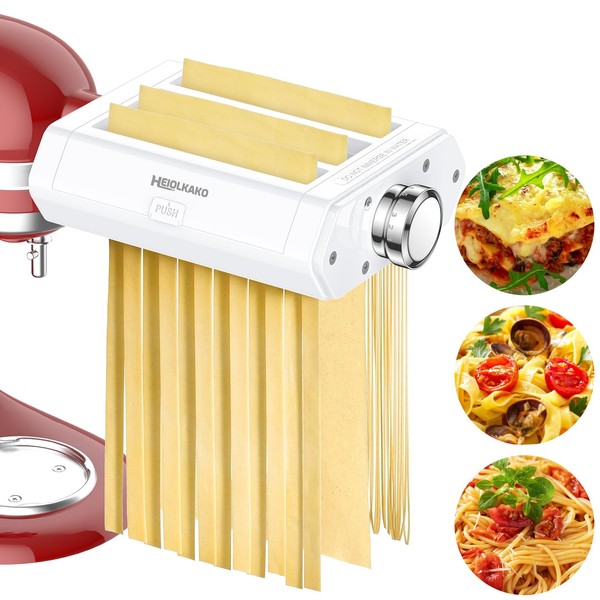 Heiolkako Pasta Maker Attachment for Kitchenaid Stand Mixers 3 in