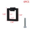 MY MIRONEY 6PCS Square Ring Pulls Handles Furniture Hardware Black