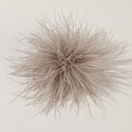 Feather Brooch, Fluffy Ostrich Feather Brooch Bridal Wedding Party Christmas Dress Up Corsage Pin Hat Accessories for Women Wedding Party Dance Banquet Dress Clothing Accessories, Red