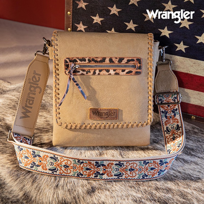 Wrangler - Bolso cruzado para mujer, estilo clásico, tela a