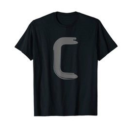 Creative Bold Dark Grey Letter C - Alphabet - Marker Design T-Shirt
