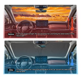 BIXUAN Kodiaq2 2024 Sonnenschutz kompatibel mit Skoda Kodiaq 2 2024 Windschutzscheibe für das Auto Frontscheibenabdeckung Windschutz für Frontscheibe Blockiert UV Abdeckung