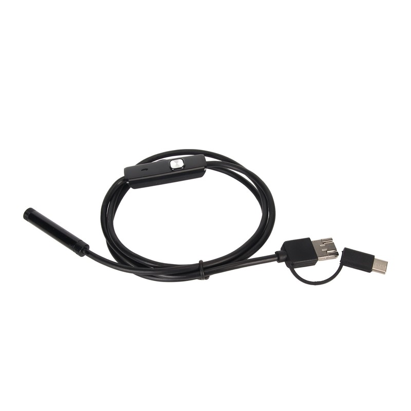 USB Endoscope 8mm Lens 3 in 1 Interface IP67 Waterproof