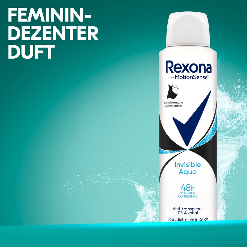 Rexona Invisible Aqua Anti-Transpirant, 150 ml