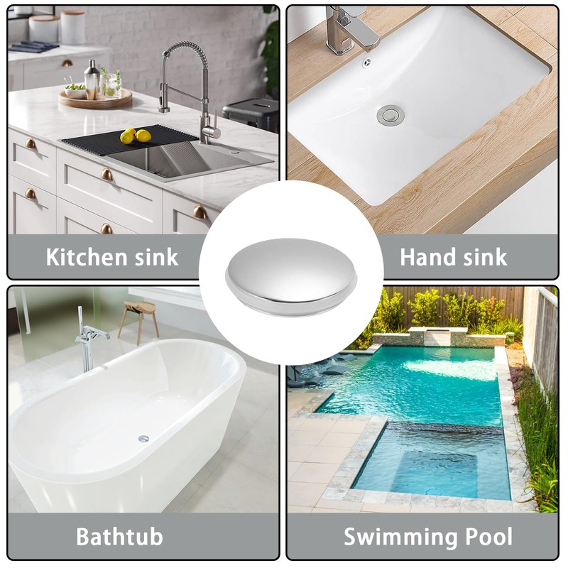 2PCS Pop Up Sink Plug Replacement Easy Cleaning and Durble