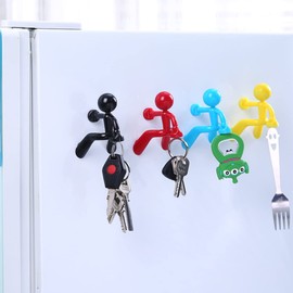 4Pcs Refrigerator Magnets Men, Cute and Colorful Fridge Magnet Man,Solid Magnetic People Magnets for Adults Lockers,Fridge, Office,Whiteboard Decoration