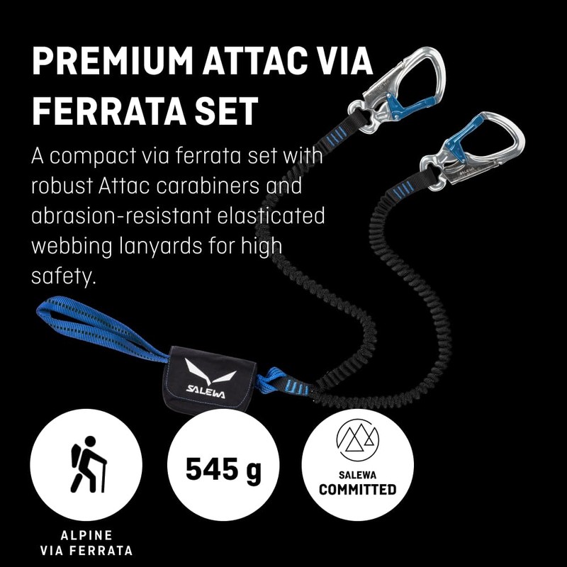 Salewa Premium Attac Via Ferrata Set , Black