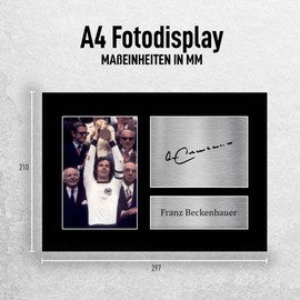 HWC Trading A4 Franz Beckenbauer Germany World Cup 1974 Gifts Printed Autographs Picture for Fans and Supporters - A4