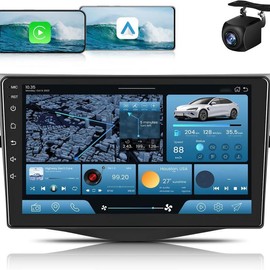 Android Radio for【2006 2007 2008 2009 2010 2011 Toyota RAV4】with Carplay + Android Auto Car Stereo Navigation 9 Inch Touchscreen - Color: 4+64Car radio+Microphone+HD Camera