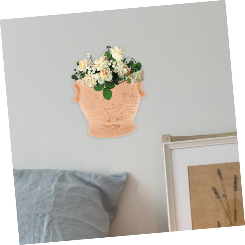KONTONTY Chlorophytum Flower Pot Wall Hanging Planter Modern Wall-Mounted Flowerpot