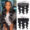 DUAUJUIU 13x4 Body Wave Lace Frontals Transparent Lace Closures Human