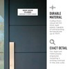 Keep Door Closed Bilingual Sign, Engraved, 3x9 Inches, Indoor/Outdoor Use,