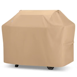 Unicook 75 Inch Grill Cover for Outdoor Grill, Heavy Duty Waterproof BBQ Cover for Outside, Compatible with Weber Char-Broil Nexgrill Kenmore Gas Grills up to 73”, All Weather Protection, Light Brown