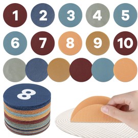 48Pcs 4" Carpet Spots for Classroom with Numbers Sit Spots for Carpet Sitting Spots Circle Dots Carpet Markers Floor Dots for Classroom Rug Preschool Elementary Kindergarten Supplies for Teachers Kids