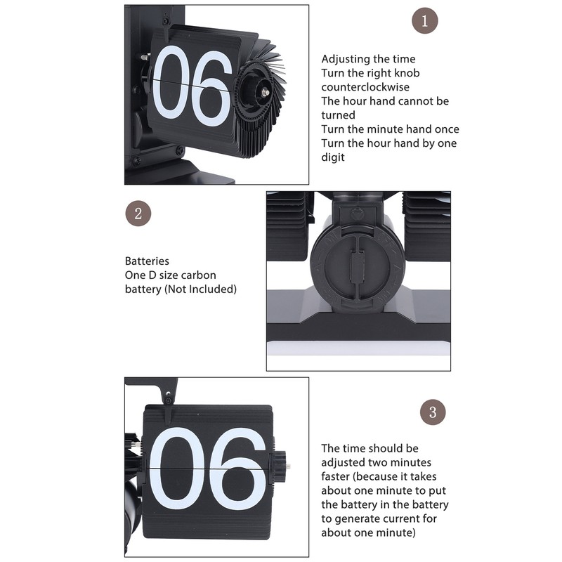 Retro Flip Down Clock Innovative Light Luxury Simple Design Flip