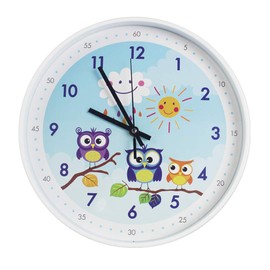 Coslife Children's Unicorn Wall Clock for Girls and Boys - Colourful Learning Clock for Children's School, Bedroom, Classroom (Pink)