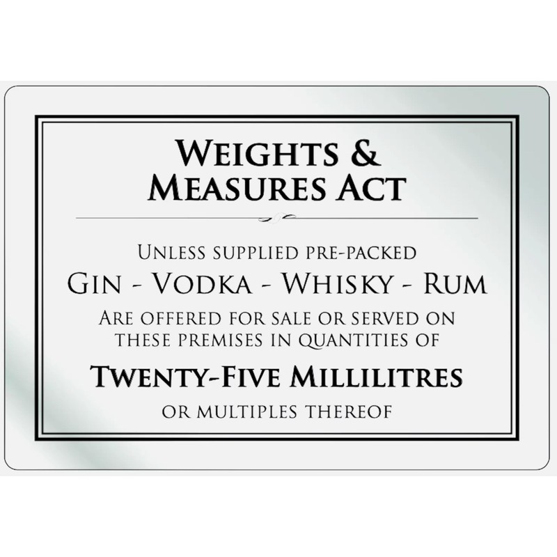 Essential Bar Licensing Sign Pack 3 Pcs 25ml Aluminium Challenge